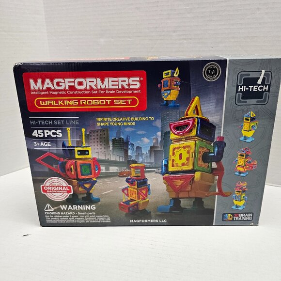 Magformers Magnetic Construction 3D Brain Development Walking Robot Hi Tech Set - Picture 1 of 13